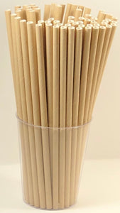 0.25" x 7.75" Brown Paper Straws